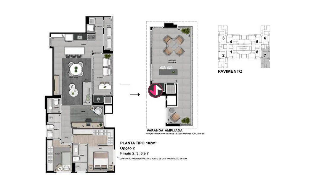 Imagens do imóveis Arch jardim Cuiabá: apartamento a venda 2 quartos 1 suite 88m2 - Jardim Cuiabá - Cuiaba -MT REF: AP0029