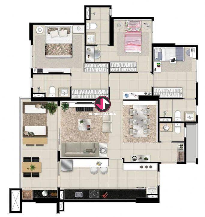 Imagens do imóveis Apartamento a venda edificio Arthur  3 quartos 3 suite 114m²  Duque de Caxias REF: EXC-AP0049