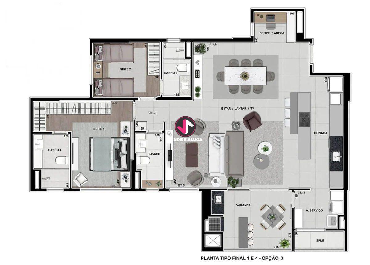 Imagens do imóveis Vox Plaenge Apartamento a venda 3 quartos 3 suites 2 vg 132 m² Jardim Aclimação REF: EXC-AP0026