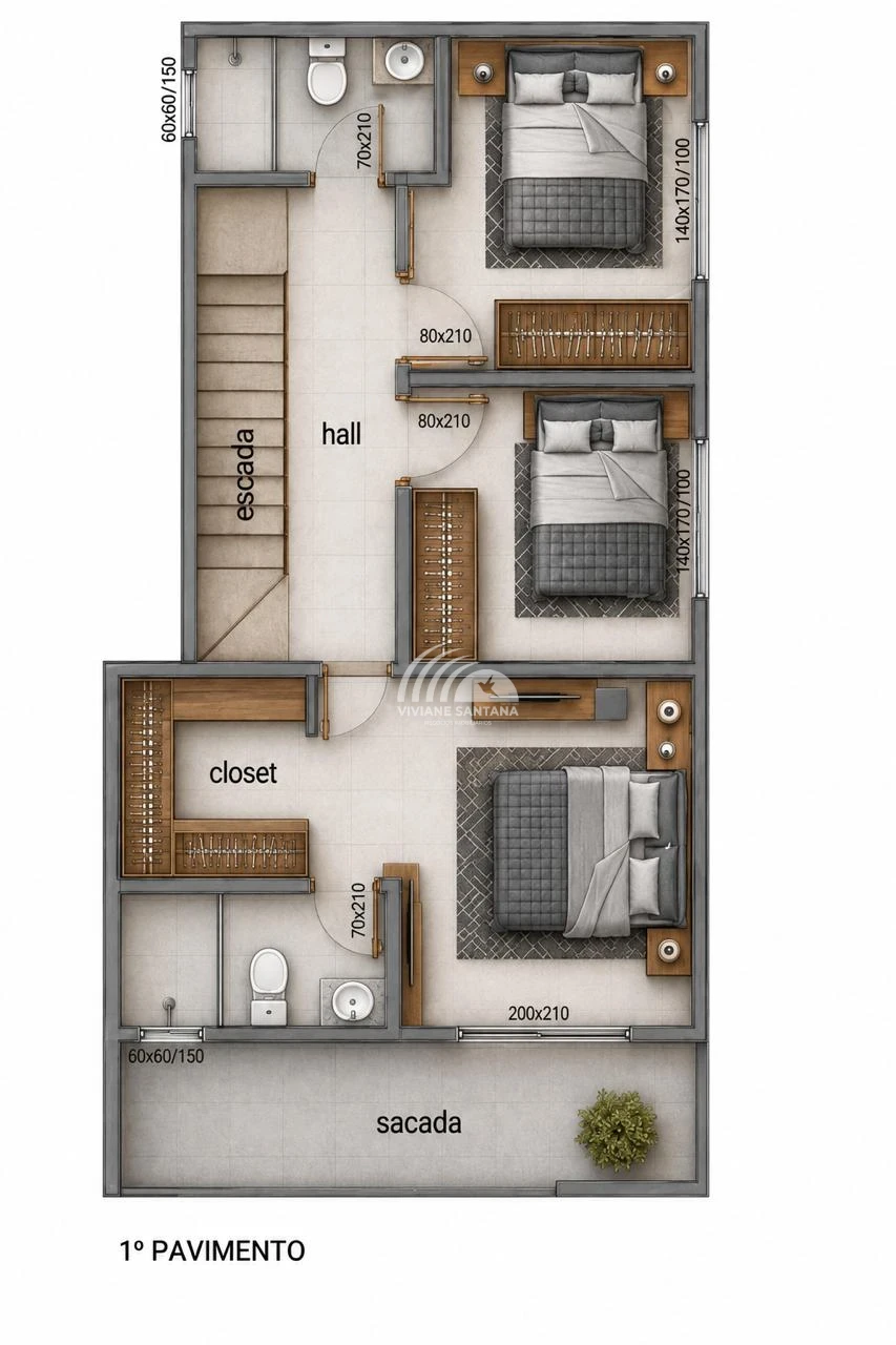 Imagens do imóveis Sobrados com 3 Quartos - Sendo 1 Suíte com Closet - à Venda no Rio Vermelho!