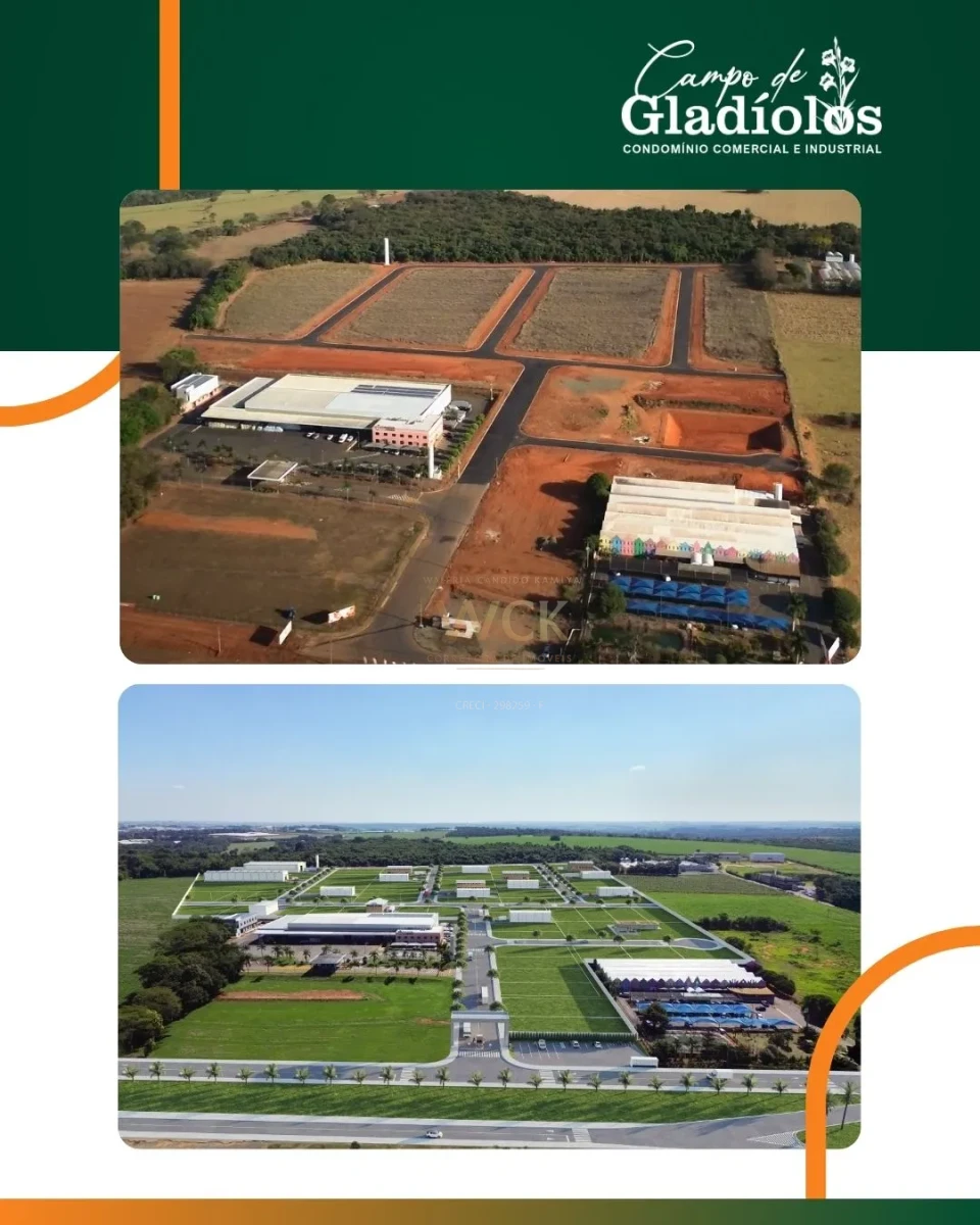 Imagens do imóveis Lotes industriais e comerciais no Condomínio Industrial e Comercial Campo dos Gladíolos.