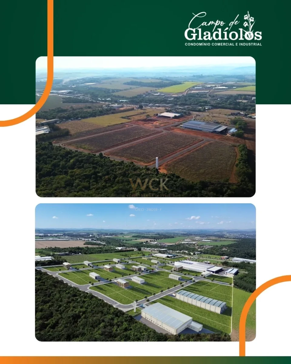 Imagens do imóveis Lotes industriais e comerciais no Condomínio Industrial e Comercial Campo dos Gladíolos.