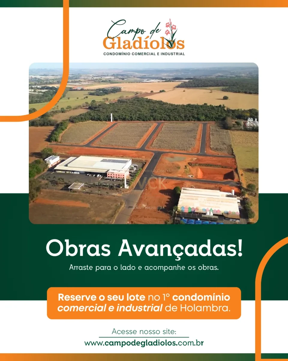 Imagens do imóveis Lotes industriais e comerciais no Condomínio Industrial e Comercial Campo dos Gladíolos.