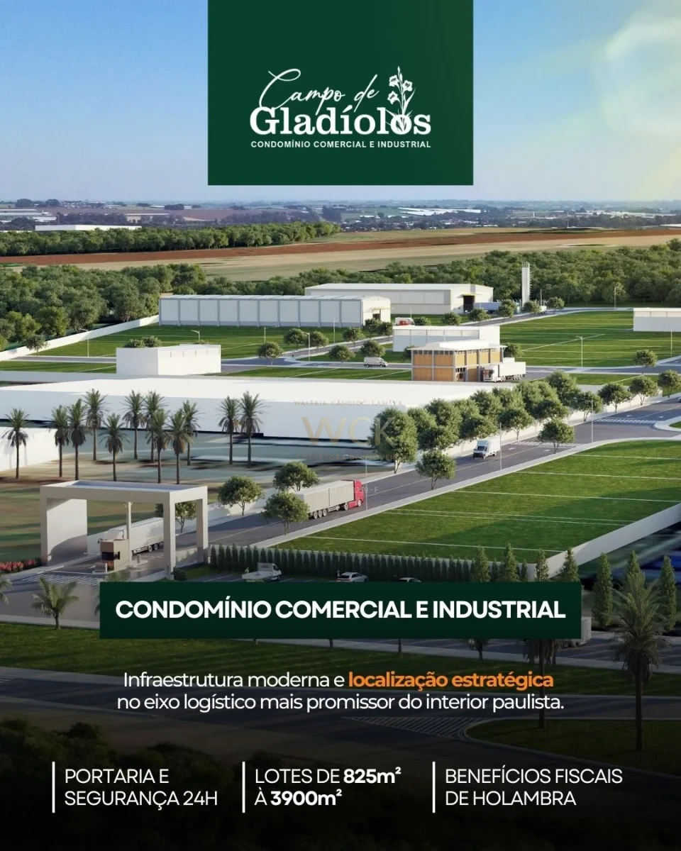 Imagens do imóveis Lotes industriais e comerciais no Condomínio Industrial e Comercial Campo dos Gladíolos.