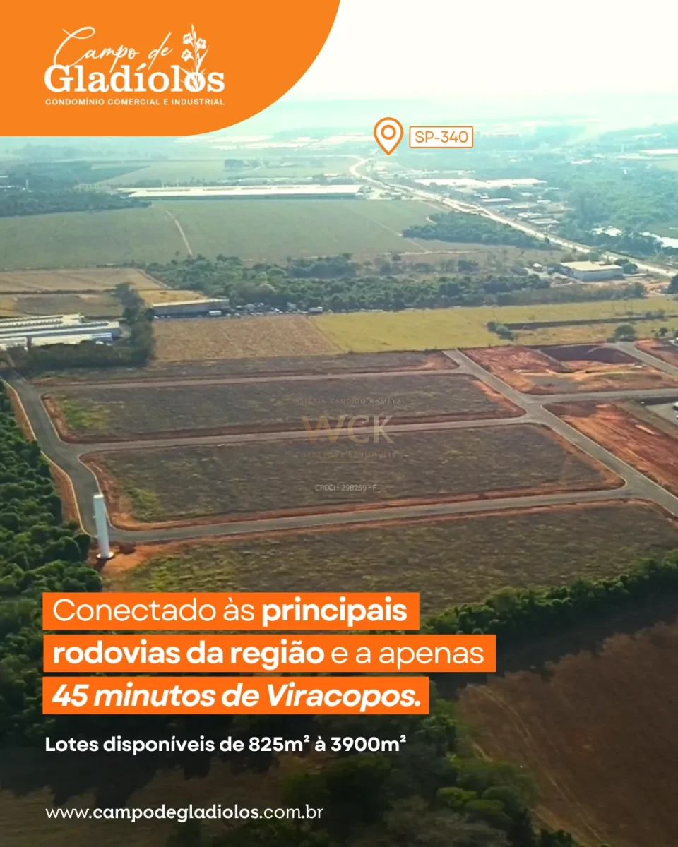 Imagens do imóveis Lotes industriais e comerciais no Condomínio Industrial e Comercial Campo dos Gladíolos.