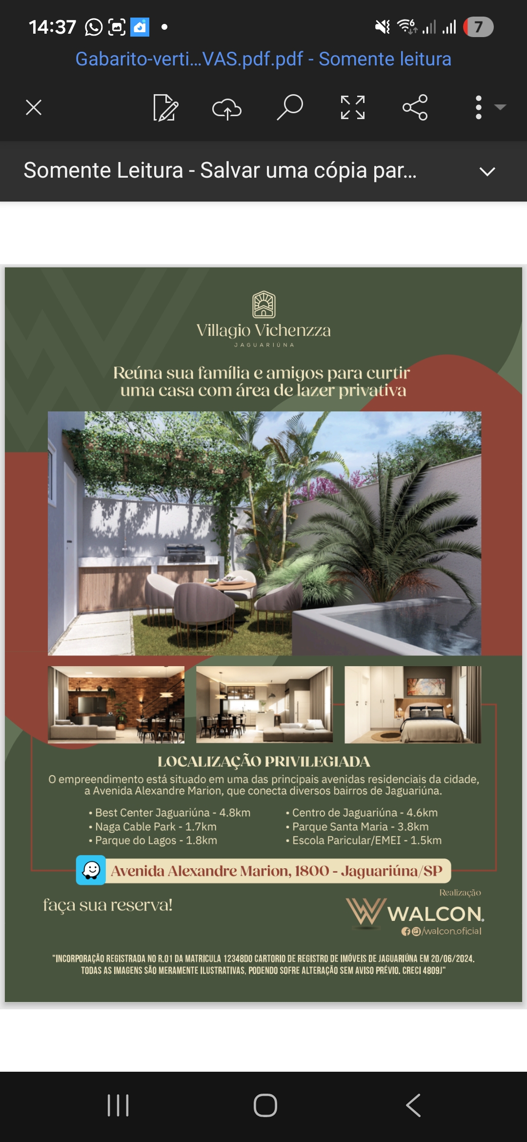 Imagens do imóveis Empreendimento Villagio Vichenzza