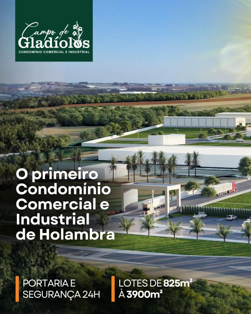 Imagens do imóveis Lotes industriais e comerciais no Condomínio Industrial e Comercial Campo dos Gladíolos.