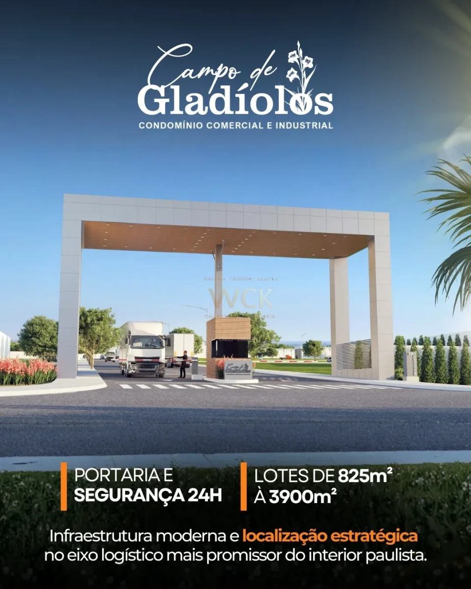 Imagens do imóveis Lotes industriais e comerciais no Condomínio Industrial e Comercial Campo dos Gladíolos.