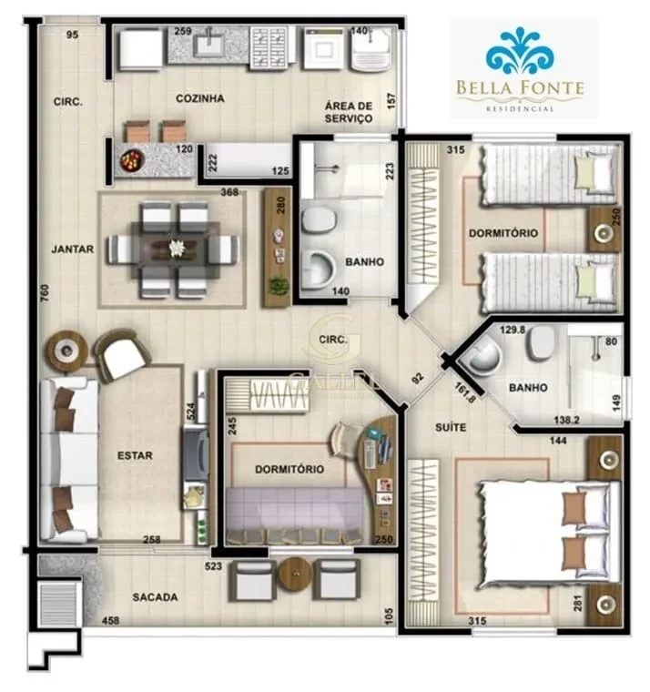 Imagens do imóveis Excelente Apartamento para Locação na Zona Sul de Londrina Conforto, praticidade e localização privilegiada no Residencial Bella Fonte